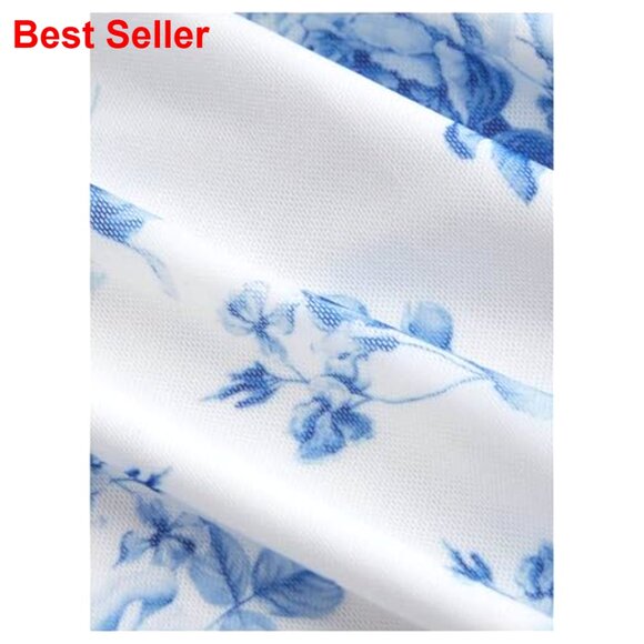 Floral Ruched Midi Dress, Sleeveless Formal Cocktail Party Wedding Guest - Picture 3 of 4